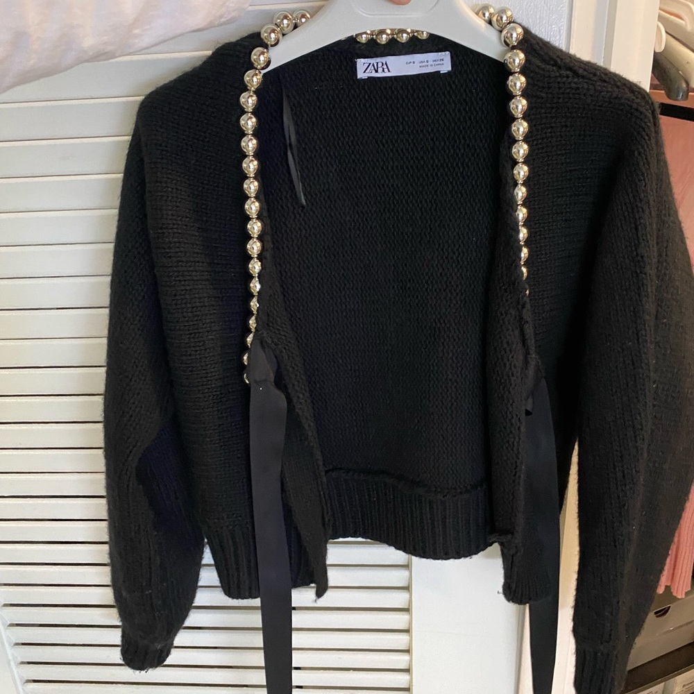 Zara knit cardigan with beads